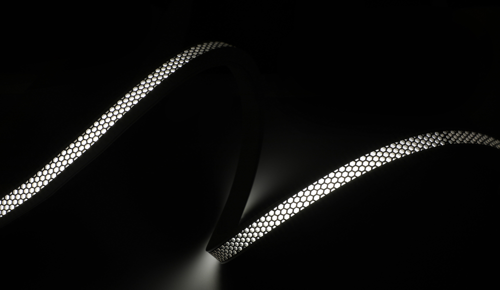 LED лента ВАРТОН NEON UGR 14W/m 3000K IP67 DUAL 16*16 мм черный корпус  (упаковка 5м)