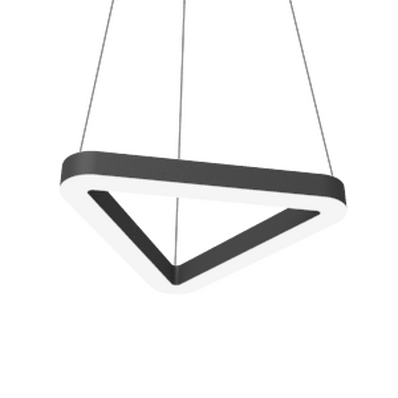 Светильник VARTON Enso T 430x385x40 мм 29 Вт CRI90 3000 K подвесной RAL9005 черный матовый с рассеивателем опал