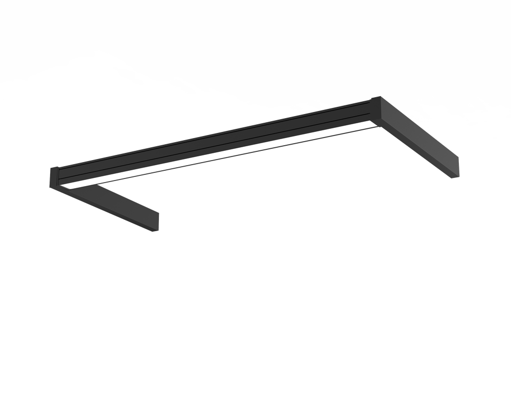 Светодиодный светильник VARTON Integral 35 Вт CRI90 4000 K 1535х605х70 мм IP40 RAL9005 черный муар с опаловым рассеивателем