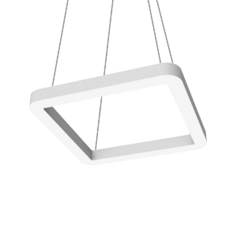 Светильник VARTON Enso Q 590х590х40 мм 32 Вт CRI90 4000 K подвесной RAL9003 белый матовый с рассеивателем опал