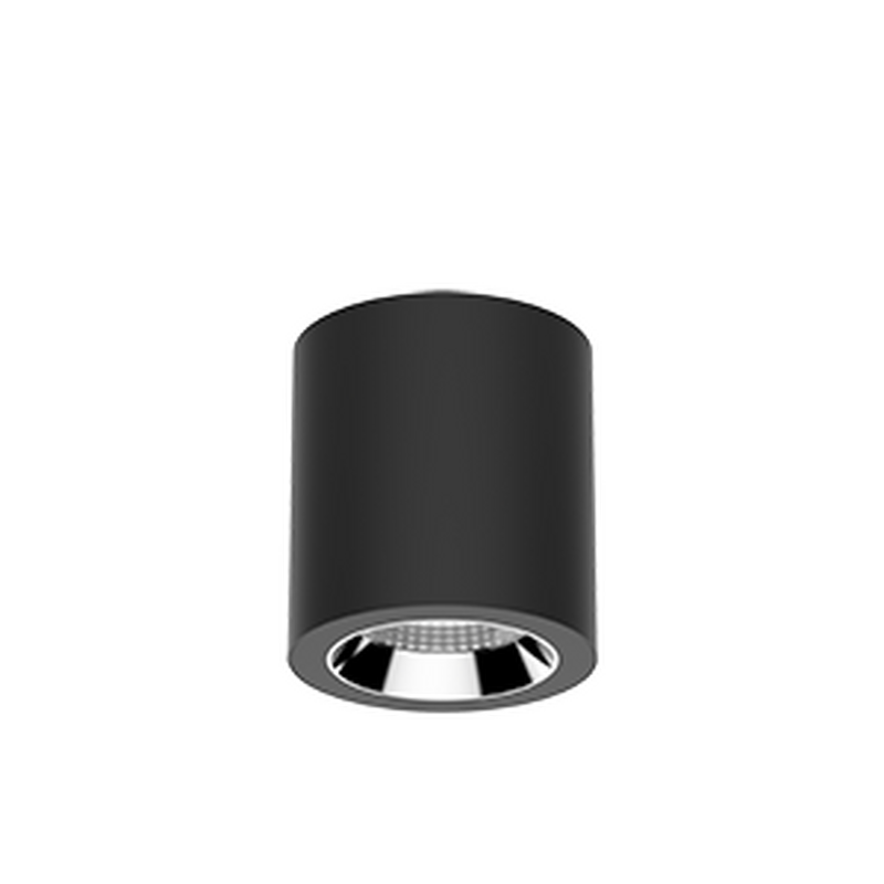 Светодиодный светильник VARTON DL-02 Tube накладной 125х135 мм 18 Вт 3000 K 35&deg; RAL9005 черный муар