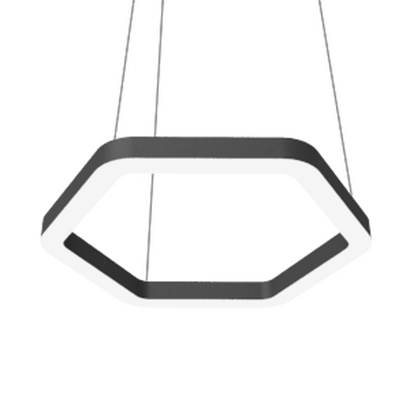 Светильник VARTON Enso G 580х520х40 мм 24 Вт CRI90 3000 К подвесной RAL9005 черный матовый с рассеивателем опал