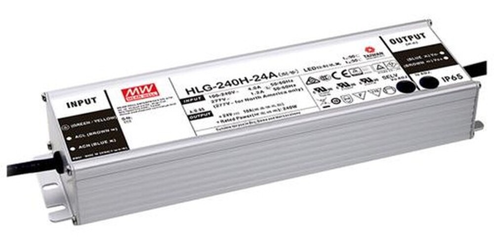 Драйвер 240Вт 24V для светодиодной ленты Meanwell HLG-240H-24A IP67 244.2x68x38.8 мм