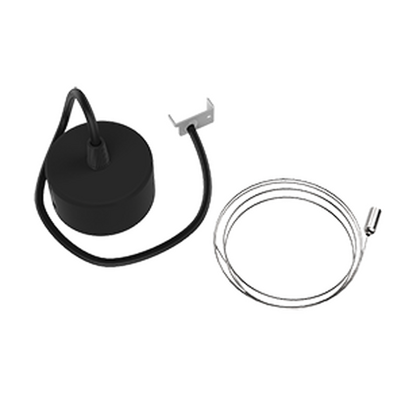 Комплект для подвеса светильников Stellar-Line, длина троса 1,2 м (1 комплект на 1 светильник) RAL9005 черный матовый