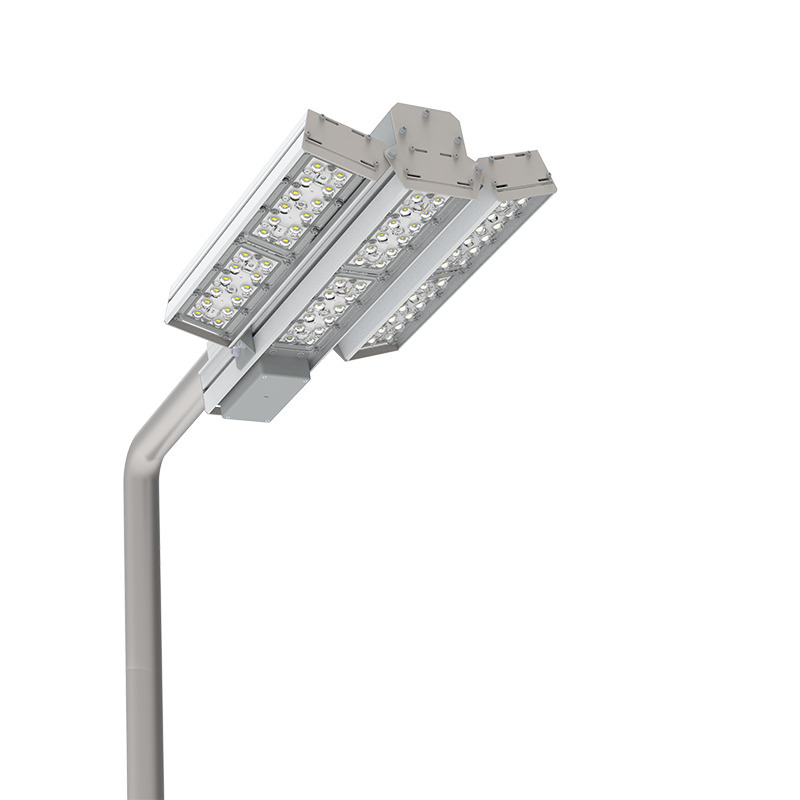 Светодиодный светильник VARTON для охранного периметра Cerberus 150 Вт консольный 5000 К IP67 PLC AWADA RAL7045 серый