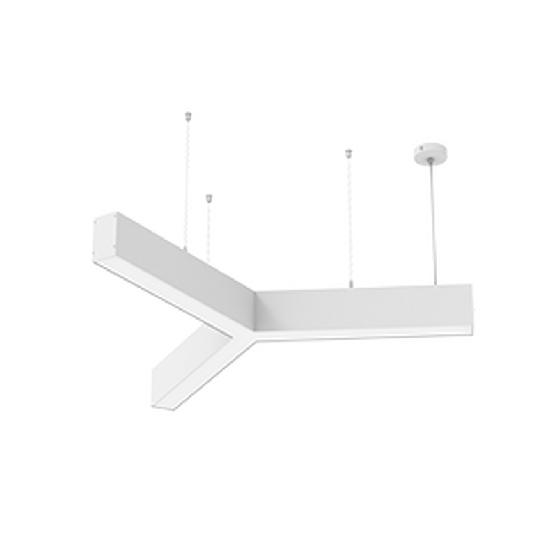 Cветильник VARTON X-line Y-образный 30 Вт 4000 К 790x912x100 мм RAL9003 белый муар с рассеивателем опал и торцевыми крышками (4 шт.)