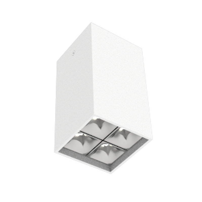 Светодиодный светильник VARTON DL-Box Reflect Multi 10 Вт 2x2 накладной 3000 К 80х80х150 мм RAL9003 белый муар 35°x75°