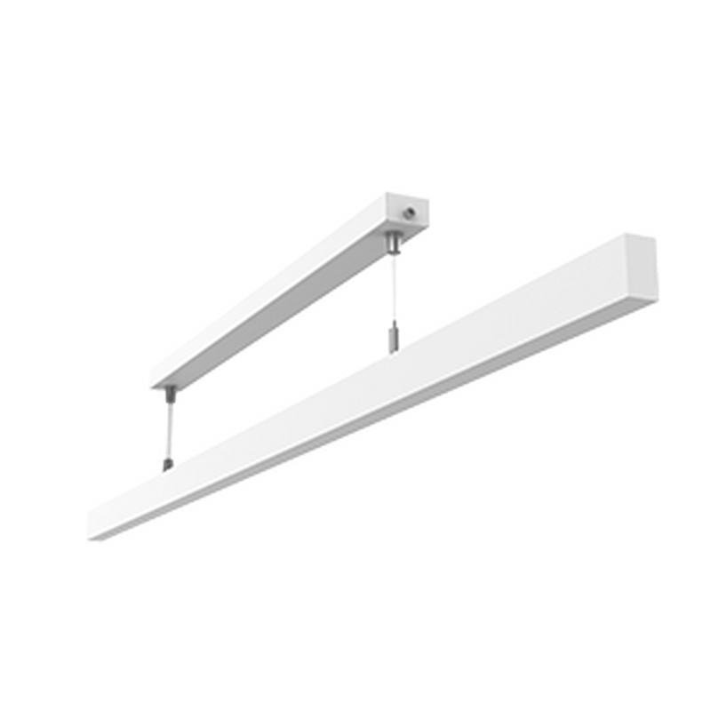 Светодиодный светильник VARTON подвесной Qubo-line 1260х20х40 мм 25 Вт 3000 К с рассеивателем опал аварийный автономный постоянного действия RAL9003 белый муар