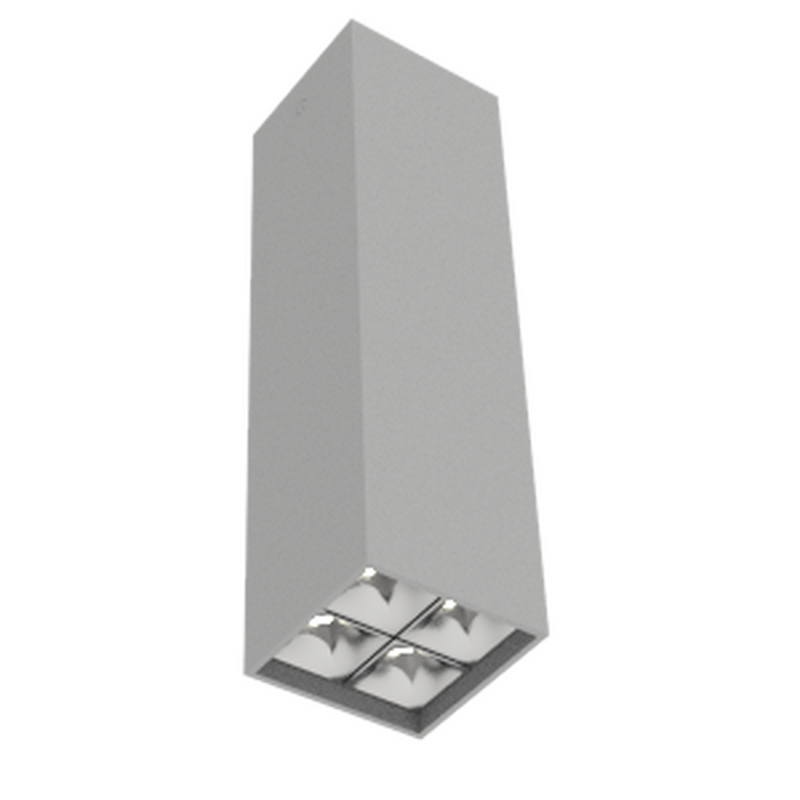 Светодиодный светильник VARTON DL-Box Reflect Multi 10 Вт 2x2 накладной 4000 К 80х80х300 мм RAL7045 серый муар 55° DALI