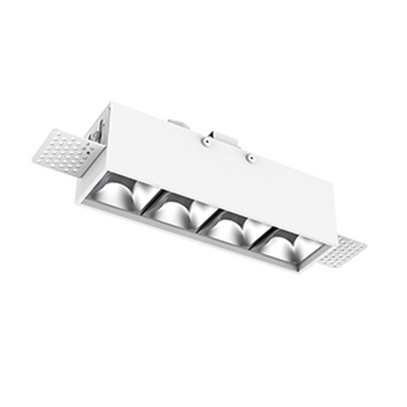 Светодиодный светильник VARTON DL-Box Reflect Multi 1x4 trimless встраиваемый 150х43х63 мм 10 Вт 4000 К 35°x75° RAL9003 белый