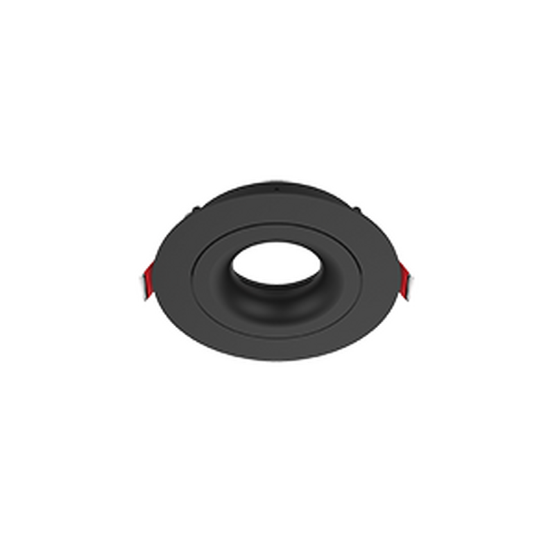 Рамка для модульного светильника "ВАРТОН" FLEX 50 02 круглая встраиваемая 110х45мм RAL9005 черный муар поворотная