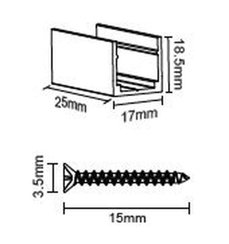 Комплект монтажных клипс для ленты NEON 1515 (10шт)