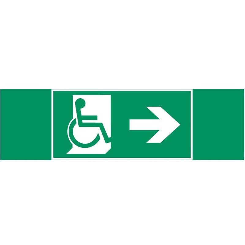 пиктограмма "Движение МГН  направо" 310х90мм для аварийно-эвакуационного светильника Basic IP65