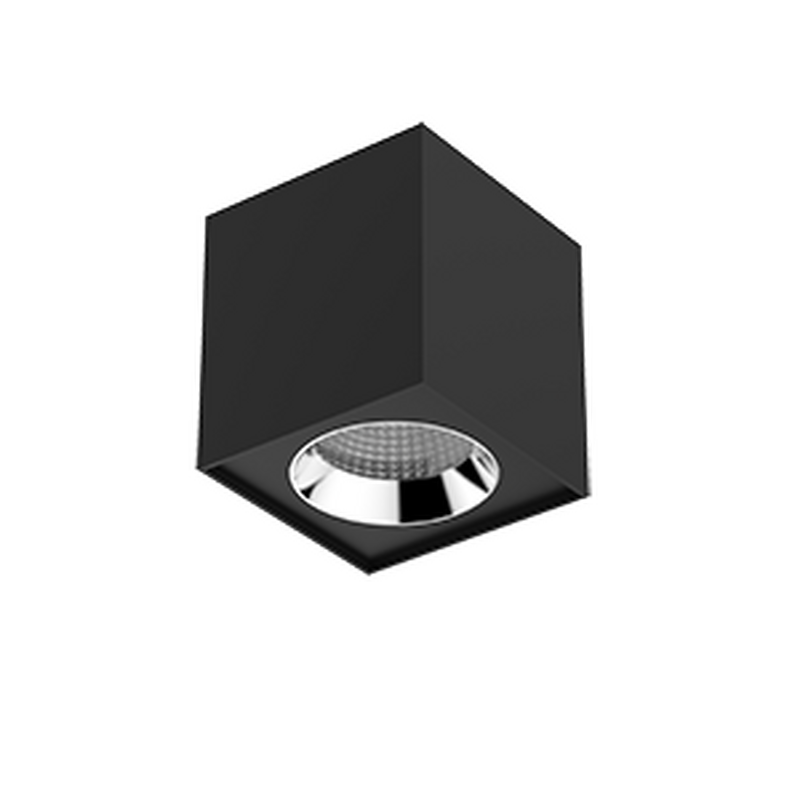 Светодиодный светильник VARTON DL-02 Cube накладной 125х135 20 Вт 3000 K 35&deg; RAL9005 черный муар