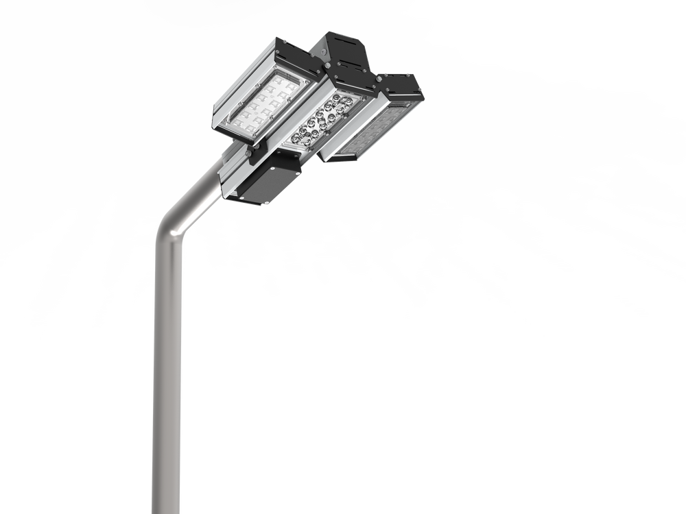 Светодиодный светильник VARTON для охранного периметра Cerberus 120 Вт консольный 4000 К IP67 RAL9005 черный