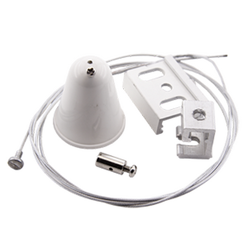 Комплект подвеса с тросом 1,5м белый (1 трос и комплект креплений)