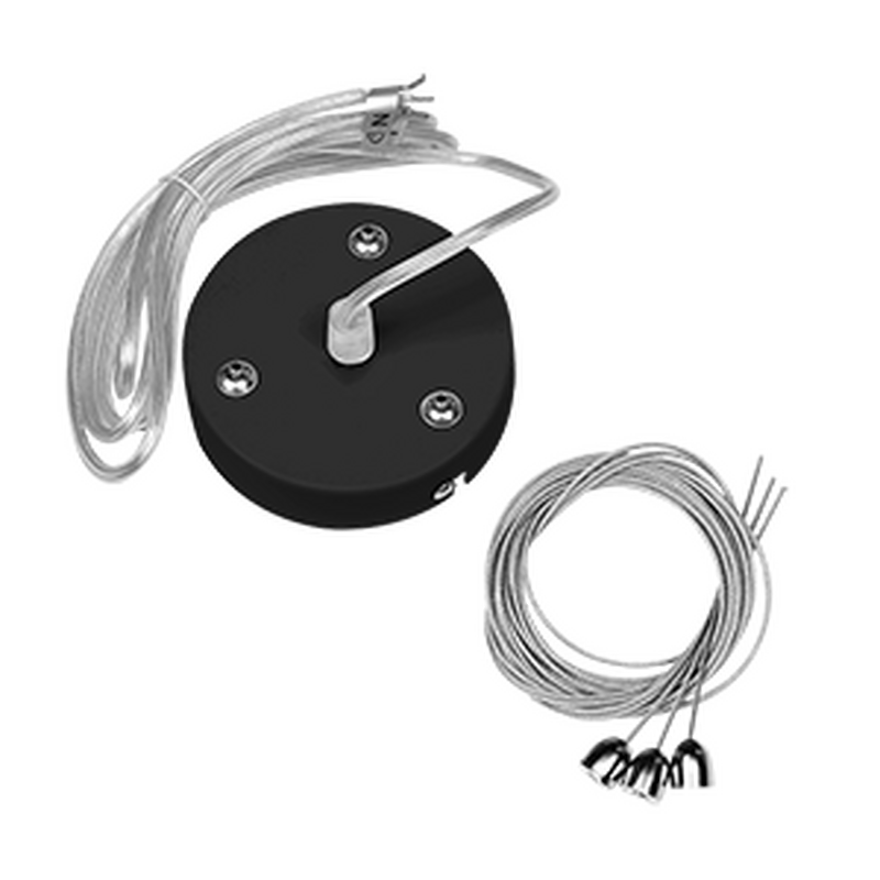 Комплект для подвеса светильников Nimbus и DL черный RAL9005мр, длина троса 2,5 м