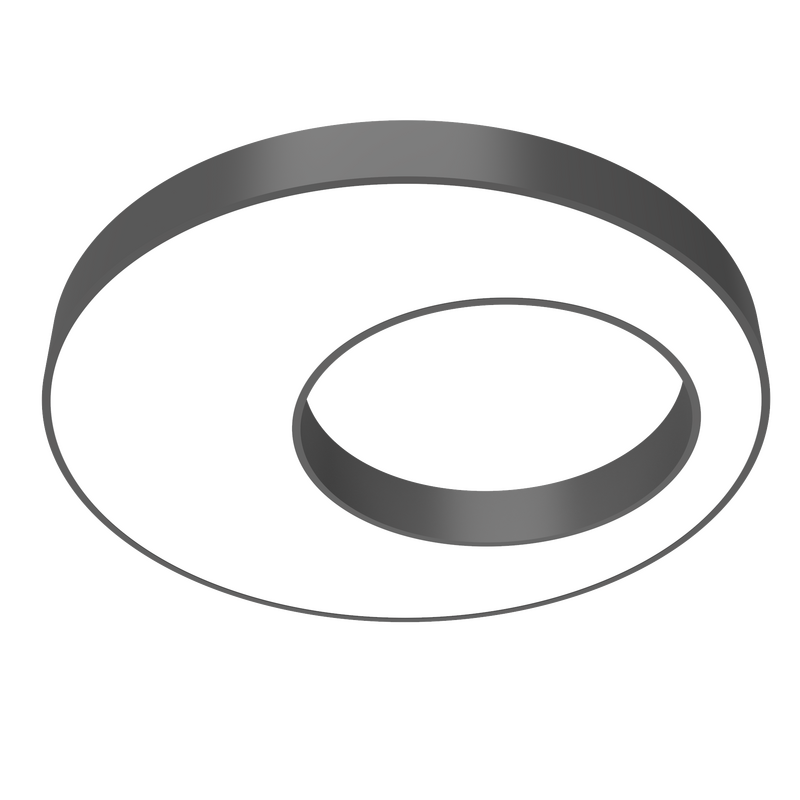 Светодиодный светильник VARTON Cosmo excentric 900х115 мм 50 Вт подвесной CRI90 4000 K RAL9005 черный муар с рассеивателем опал