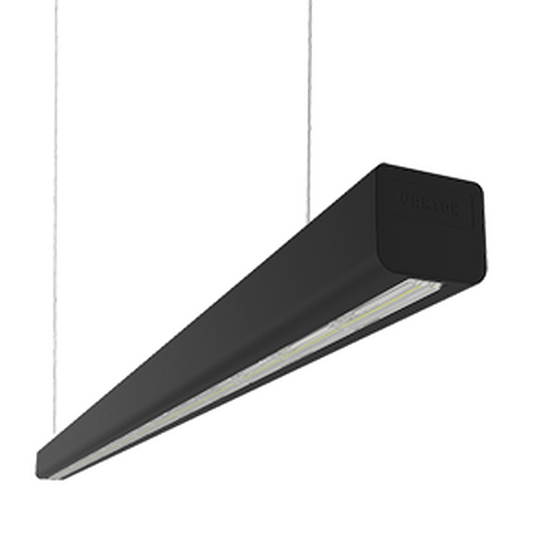 Светодиодный светильник Mercury LED Mall "ВАРТОН" 2026*66*58 мм опал 80W 4000К RAL9005 черный матовый