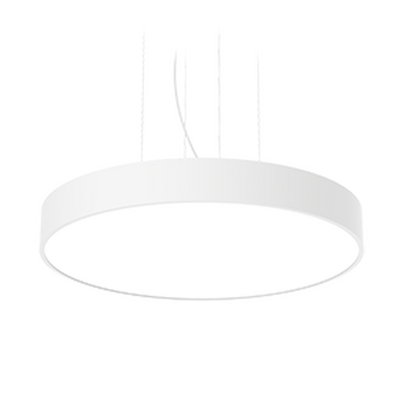 Светодиодный светильник VARTON Cosmo 900х115 мм 90 Вт подвесной CRI90 3000 K с рассеивателем опал RAL9003 белый муар диммируемый по протоколу DALI