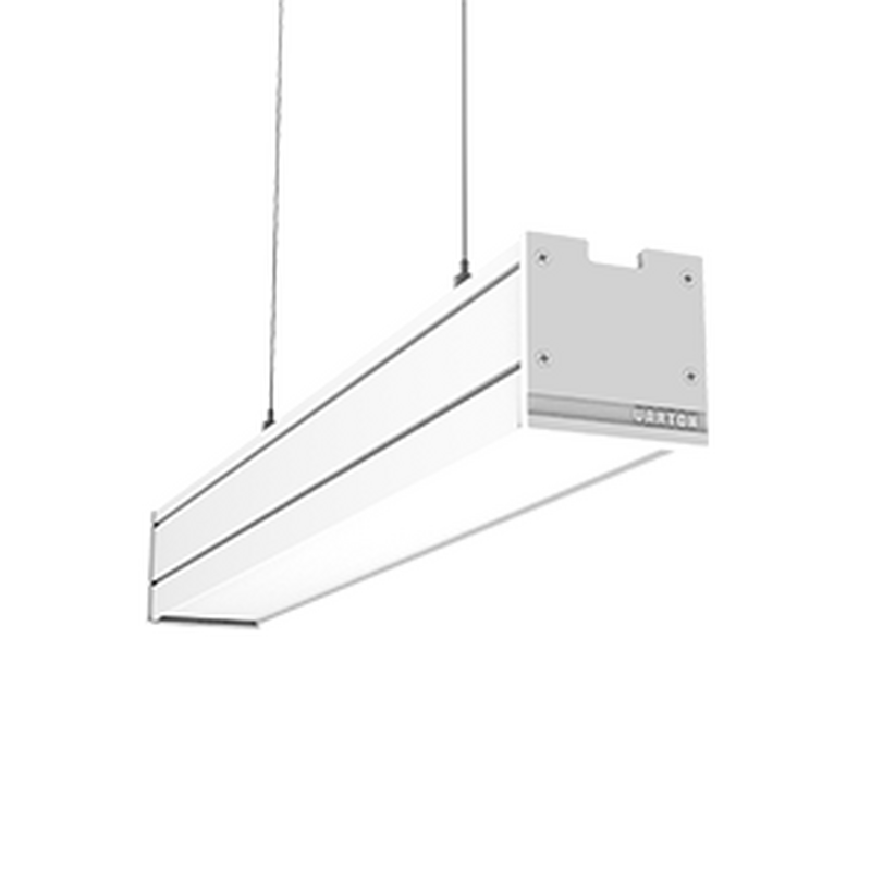 Светодиодный светильник VARTON Mercury Pro подвесной 26 Вт 4000 К 514х65х65 мм IP54 RAL9003 белый муар с рассеивателем опал, с декоративным проводом 2 м и комплектом подвесов 2 м DALI