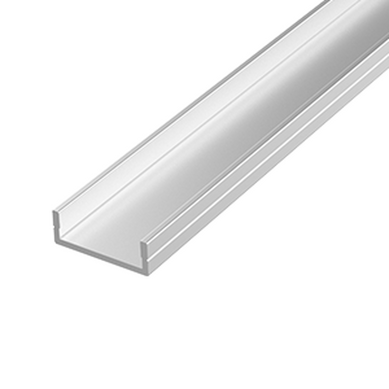 Алюминиевый профиль для LED ленты AC230V накладной 2440х18,5х8 мм (максимальная ширина ленты 14,9 мм) c комплектом стальных монтажных скоб (8 шт.)