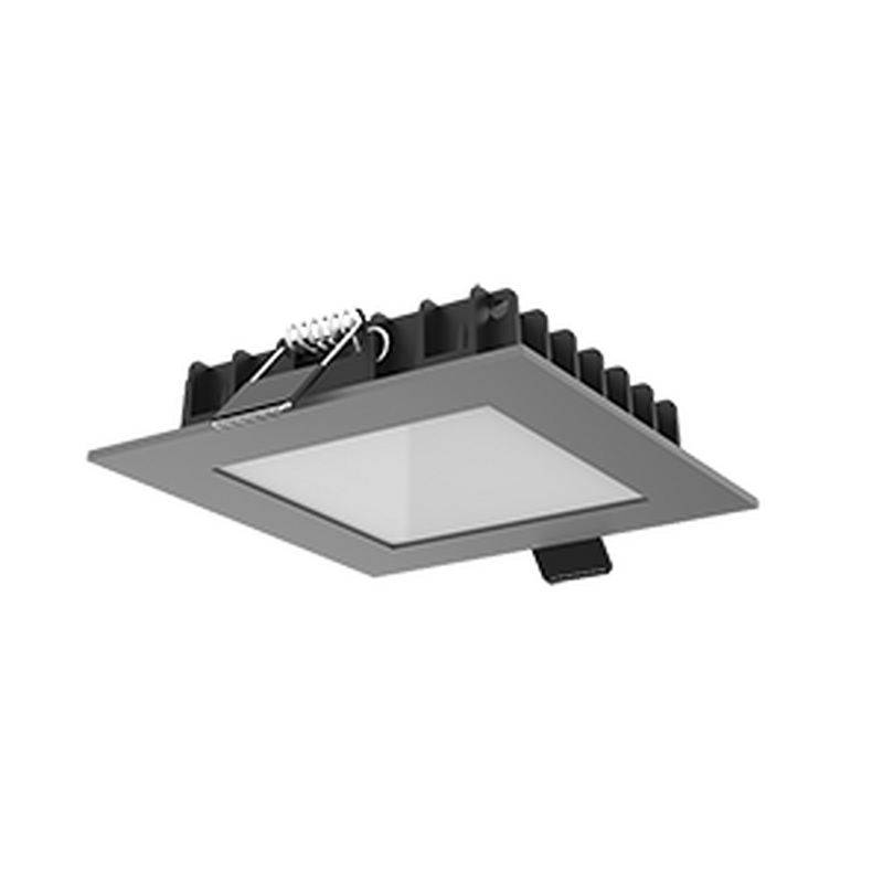 Светодиодный светильник VARTON DL-03 квадратный встраиваемый 110x110x25 мм 12 Вт 3000 K IP54/IP44 RAL7045 серый матовый