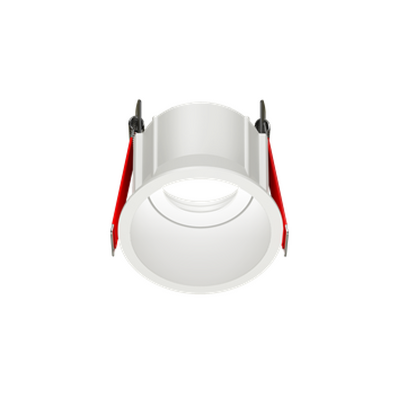 Рамка для модульного светильника "ВАРТОН" FLEX 50 03 круглая встраиваемая утопленная 85х65мм RAL 9010 поворотная