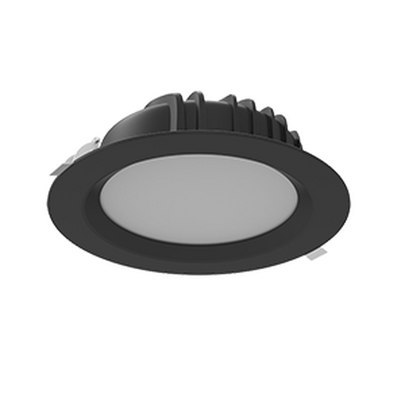 Светодиодный светильник VARTON DL-01 круглый встраиваемый 230x81 мм 40 Вт Tunable White (2700-6500 K) IP54/20 RAL9005 черный муар диммируемый по протоколу DALI