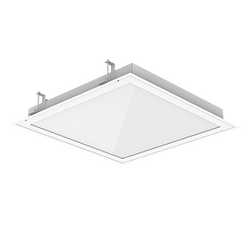 Люминесцентный светильник VARTON C070/K 4х14 для сэндвич-панелей встраиваемый 600х600х100 мм IP65 с опаловым рассеивателем аварийный автономный постоянного действия