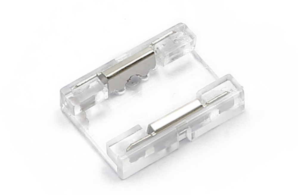 Коннектор жесткий пластиковый  для ленты 8 мм Chrystal, лента-лента (5 шт)
