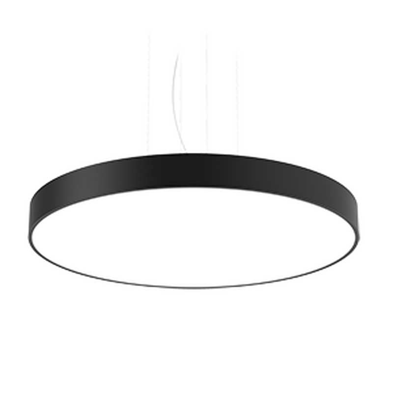 Светодиодный светильник VARTON COSMO подвесной 501 Вт CRI90 2400х100 мм 4000 K с рассеивателем опал RAL9005 черный муар DALI
