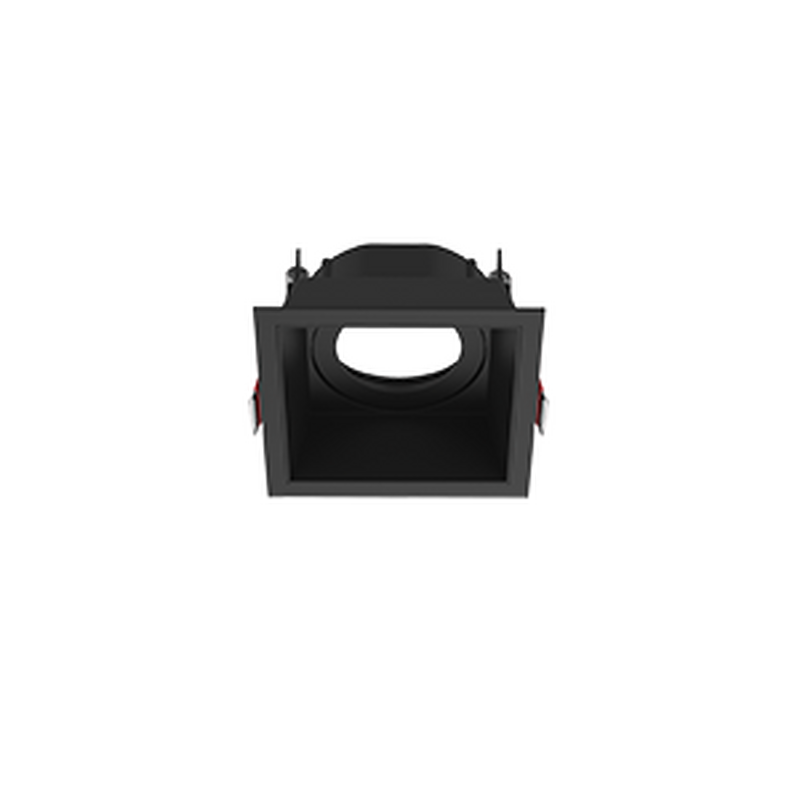 Рамка для модульного светильника "ВАРТОН" FLEX 50 10 квадратная встраиваемая утопленная 85х85х65мм RAL9005 черный муар поворотная