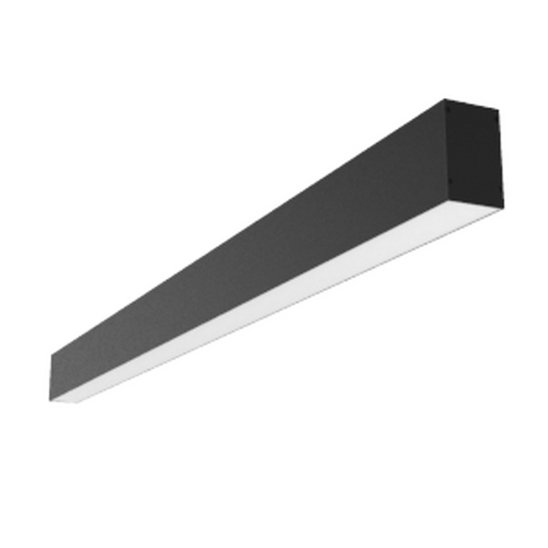 Cветильник VARTON X-line 0,75 м 23 Вт одиночный подвесной 4000 К 755x63x100 мм IP40 RAL9005 черный муар с рассеивателем опал и торцевыми крышками (2 шт.)