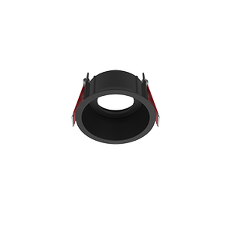 Рамка для модульного светильника "ВАРТОН" FLEX 50 03 круглая встраиваемая утопленная 85х65мм RAL9005 черный муар поворотная