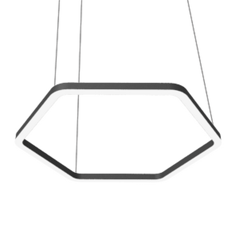Светильник VARTON Enso G 1100х980х40 мм 49 Вт CRI90 4000 К подвесной RAL9005 черный матовый с рассеивателем опал