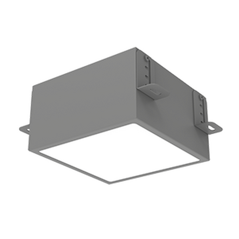 Светодиодный светильник VARTON DL-Grill 150х150 мм 18 Вт для потолка Грильято с шириной ламели 10 мм встраиваемый 3000 К 140х140х100 мм RAL7045 серый муар