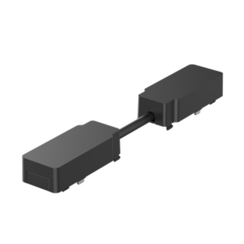 Коннектор питания прямой для соединения шинопроводов магнитной системы Galakti 150x26x15 мм чёрный