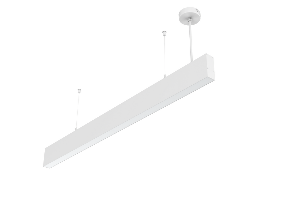 Светодиодный светильник VARTON Angusta High 513x35x90мм подвесной 11 Вт 3000 К IP40 RAL9003 белый муар с рассеивателем опал DALI