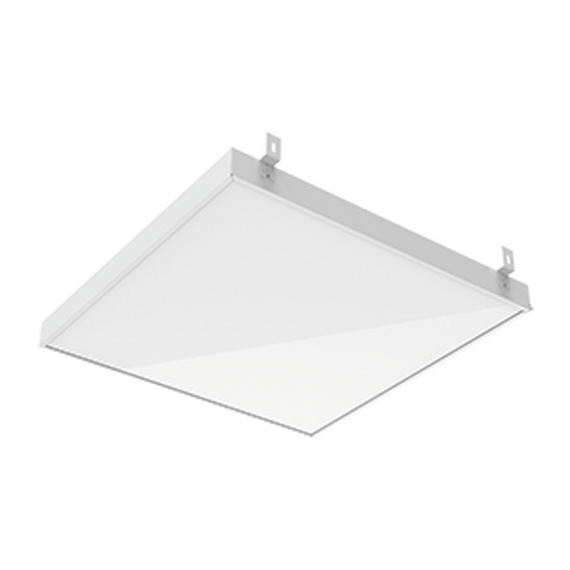 Светодиодный светильник VARTON GR070 2.0 35 Вт 3000 К 588х588х50 мм с планками для подвеса, равномерной засветкой и рассеивателем опал аварийный автономный постоянного действия (БАП 320х123х28 мм)