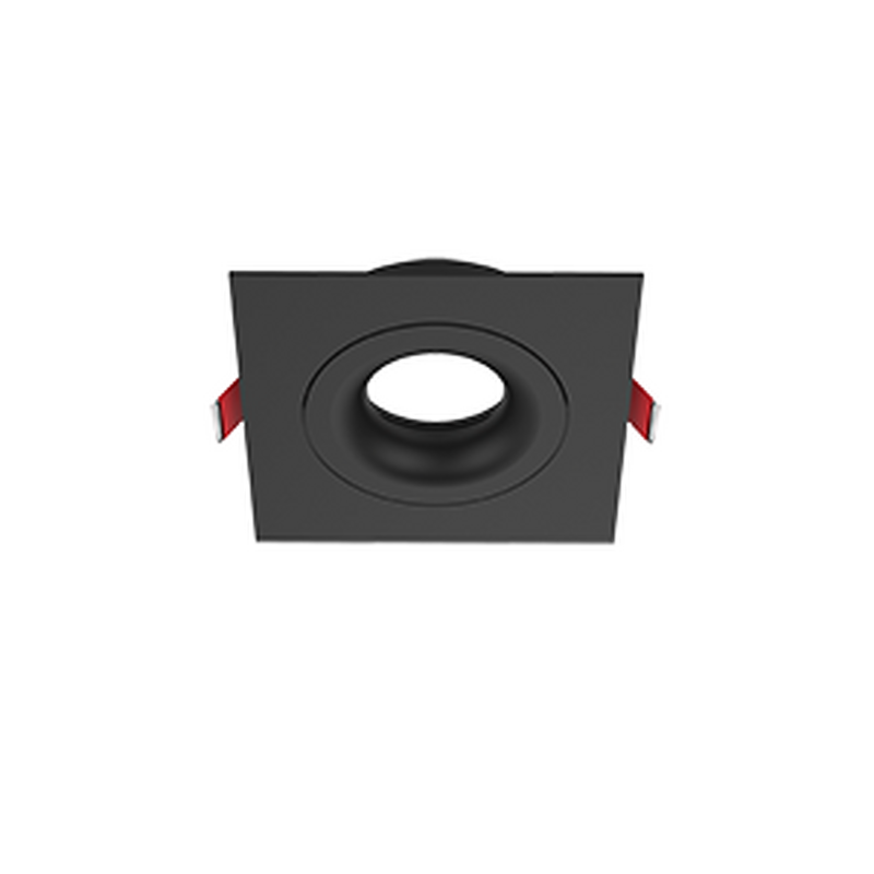 Рамка для модульного светильника "ВАРТОН" FLEX 50 09 квадратная встраиваемая 110х110х45мм RAL9005 черный муар поворотная