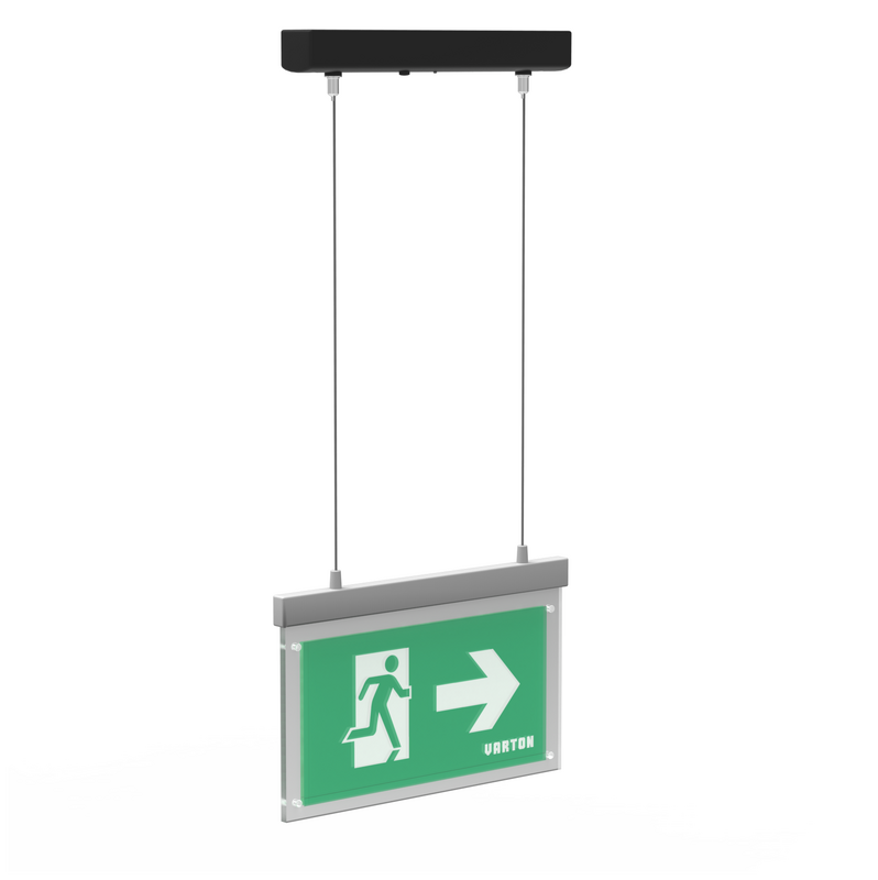 Световой указатель "ВАРТОН" Flip-подвесной серии Advanced 3W IP40 3ч черный