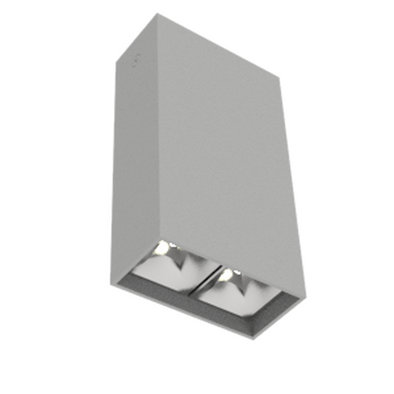 Светодиодный светильник VARTON DL-Box Reflect Multi 5 Вт 1x2 накладной 4000 К 80х40х150 мм RAL7045 серый муар 35°x75° DALI