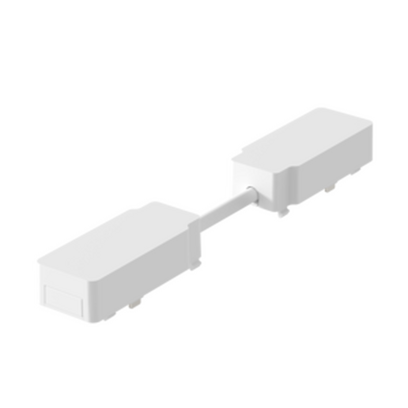 Коннектор питания прямой для соединения шинопроводов магнитной системы Galakti 150x26x15 мм белый