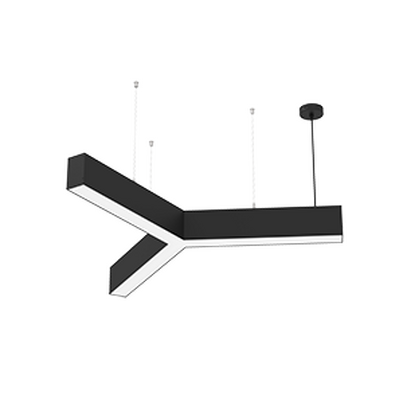 Cветильник VARTON X-line Y-образный 30 Вт 4000 К 790x912x100 мм RAL9005 черный муар с рассеивателем опал и торцевыми крышками (4 шт.)