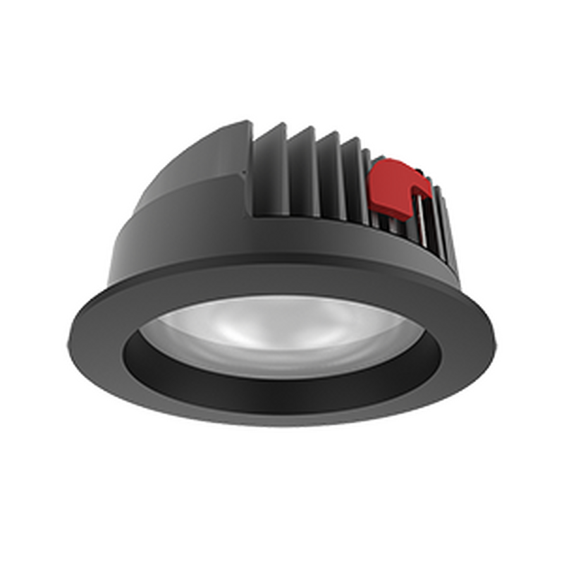 Светодиодный светильник VARTON DL-Pro круглый встраиваемый 226х96 мм 52 Вт 3000 K IP65 диаметр монтажного отверстия 200-215 мм RAL9005 черный муар