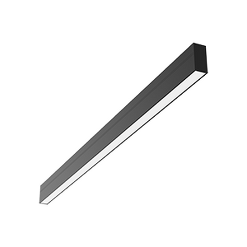 Светодиодный светильник VARTON Stellar-Line подвесной/накладной 1200х35х75 мм 36 ВТ 3000 K RAL9005 черный матовый с рассеивателем опал в комплекте