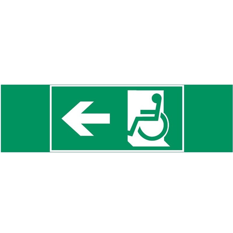 пиктограмма "Движение МГН налево" 310х90мм для авар-эвакуац св-ка Basic IP65