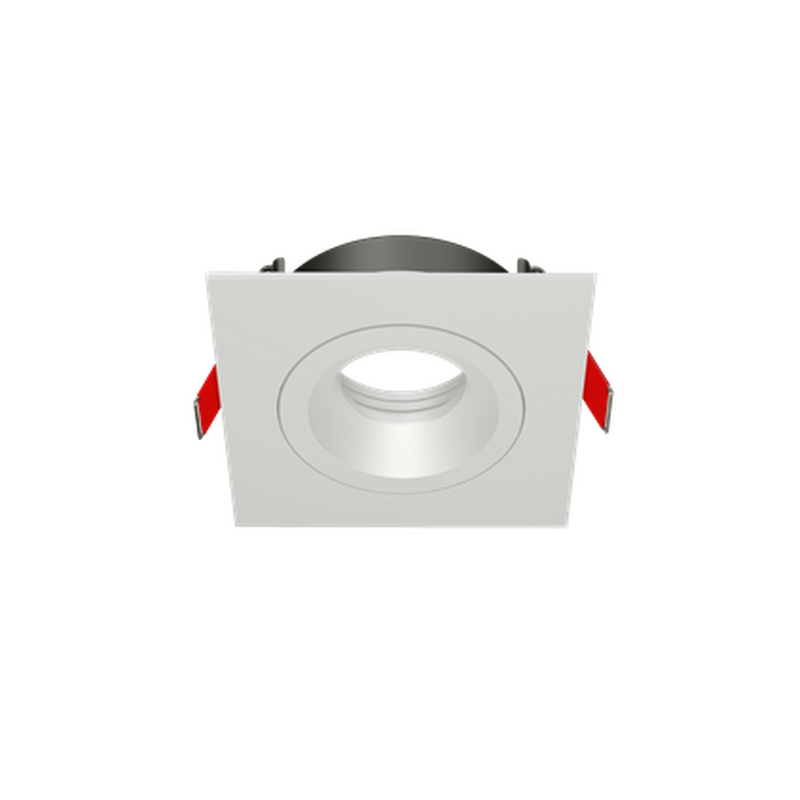 Рамка для модульного светильника "ВАРТОН" FLEX 50 09 квадратная встраиваемая 110х110х45мм RAL9010 поворотная