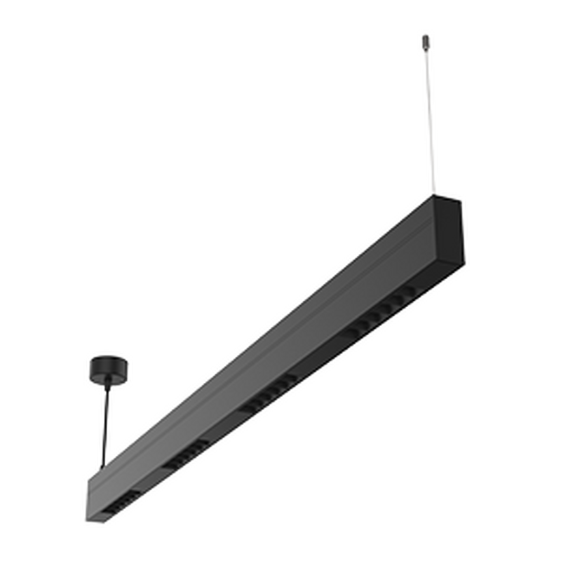 Светодиодный светильник VARTON Stellar-Line Comfort Up n Down подвесной 1200х35х75 мм 56 ВТ 4000 K RAL9005 черный матовый с линзами 50 градусов двойная засветка